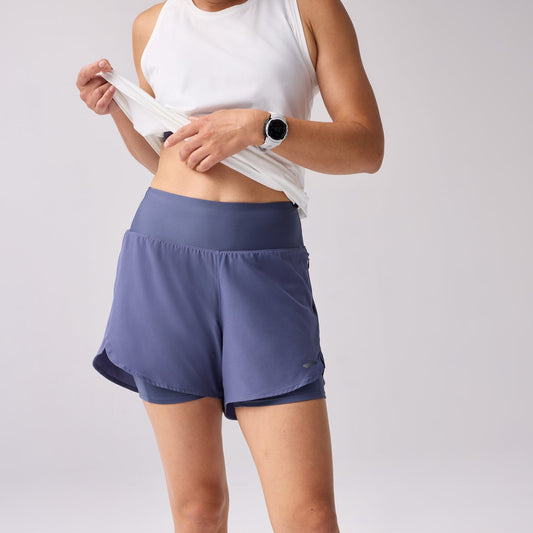 Brooks 2-en-1 Running Shorts | Máxima Cobertura y Cero Rozaduras Mujer