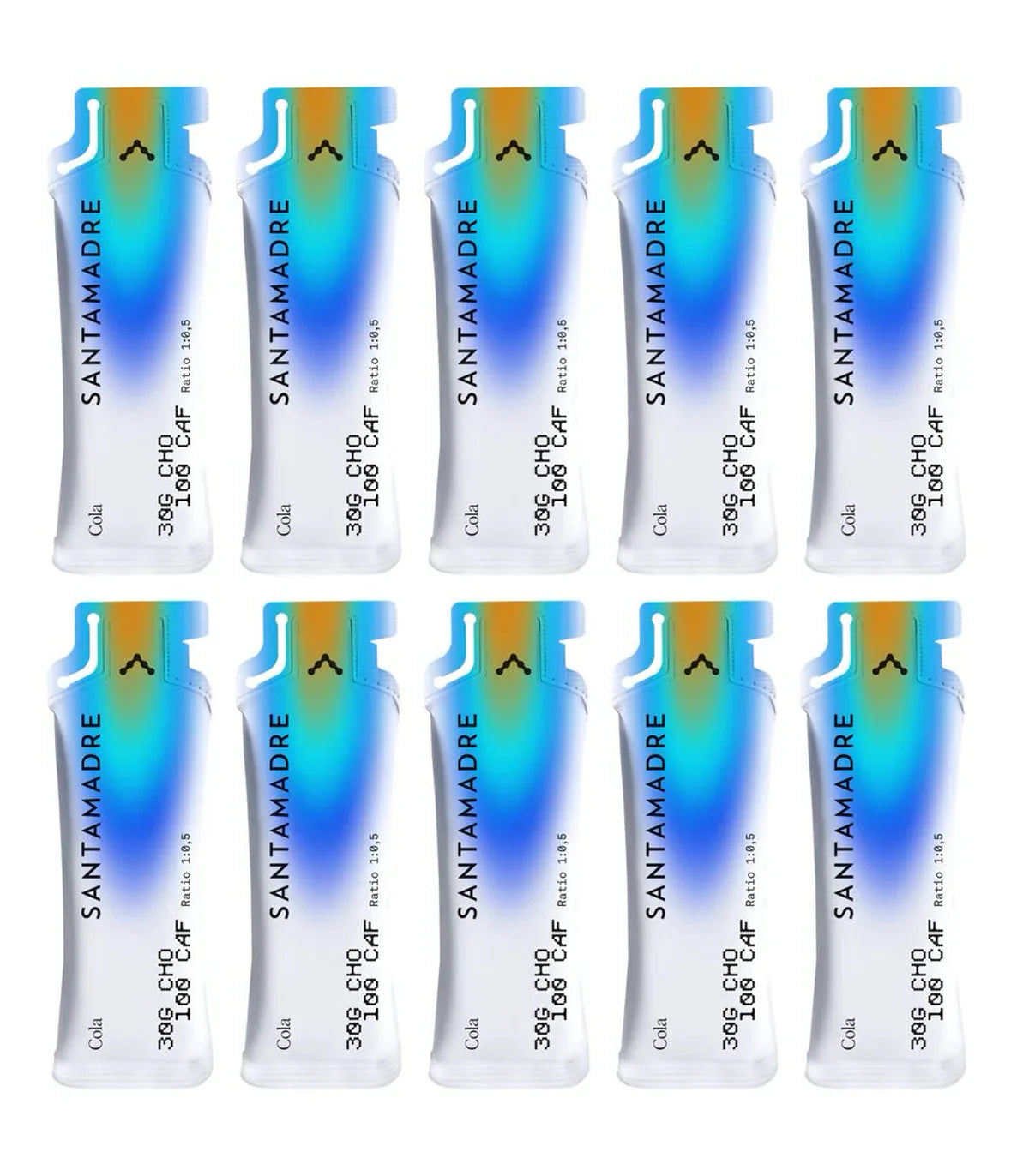 Gel Energético Santa Madre 30Cho 100 Cafeína Sabor Cola (CAJA 30 pzs )