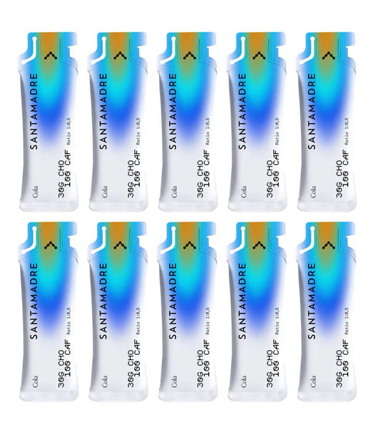 Gel Energético Santa Madre 30Cho 100 Cafeína Sabor Cola (CAJA 30 pzs )