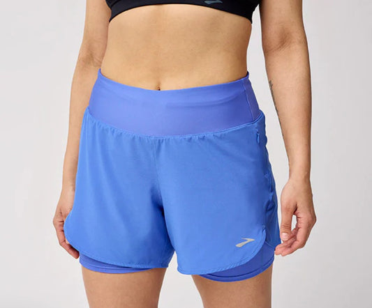 Brooks Shorts 2 en 1 Chaser 5" Bluebell