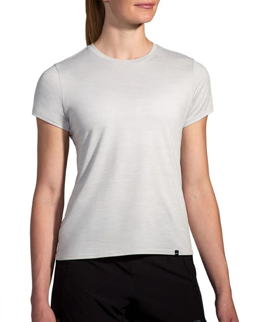 Playera de Manga Corta Luxe Short Sleeve HTR LT ASH Mujer