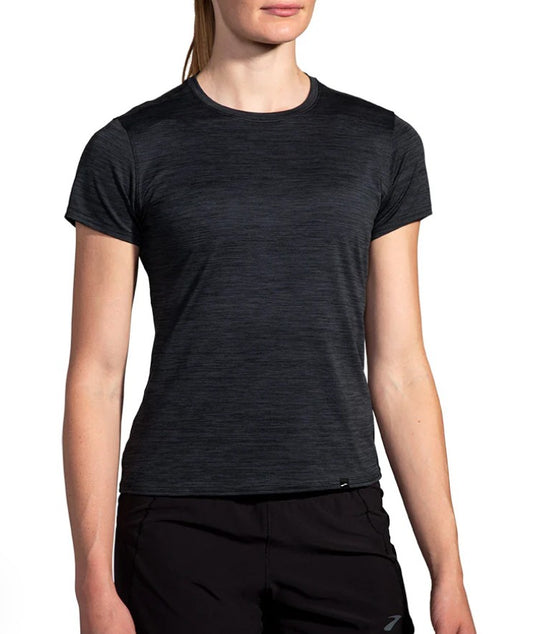 Playera Manga Corta Brooks Luxe Short Sleeve Deep Black