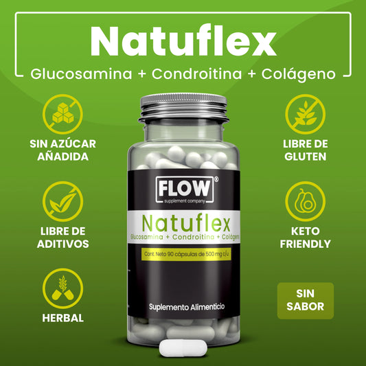 Suplemento Alimenticio FLOW Natuflex / Glucosamina + Condroitina + Colágeno