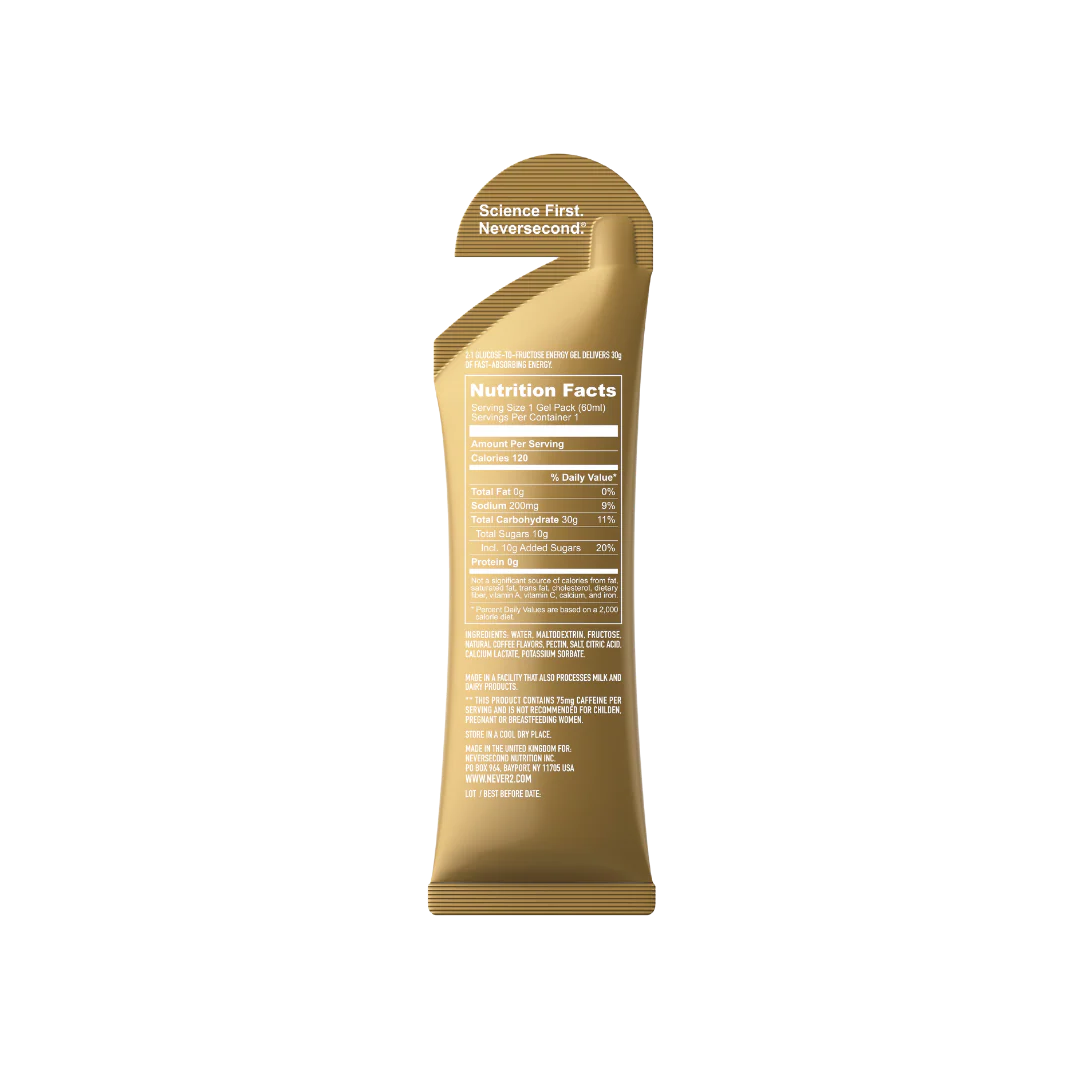 NeverSecond - C30+ Energy Gel: Espresso +75mg Caffeine