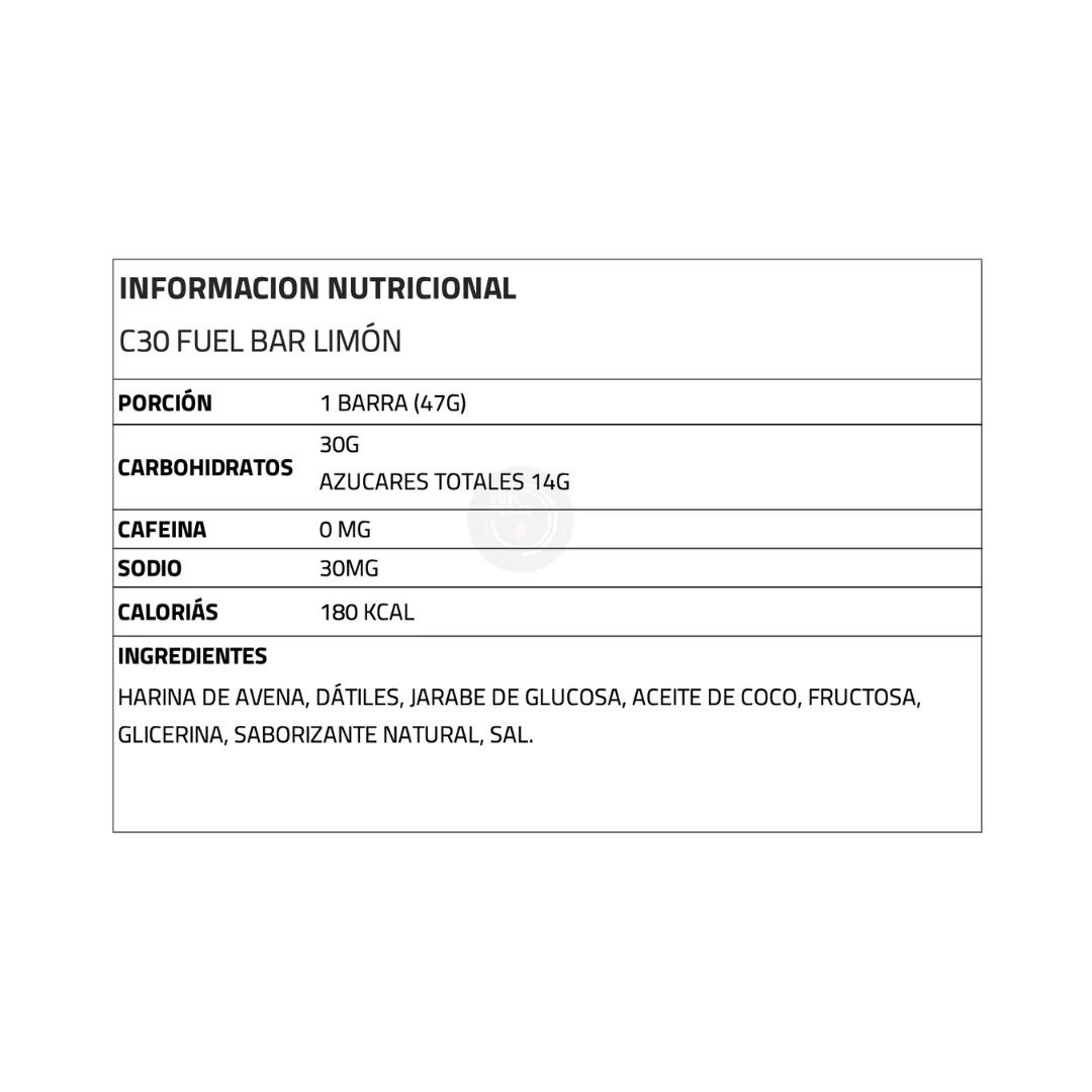 NeverSecond - C30 Fuel Bar Lemon