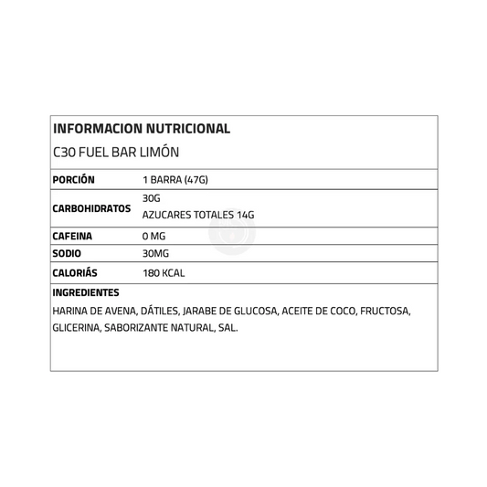 NeverSecond - C30 Fuel Bar Lemon