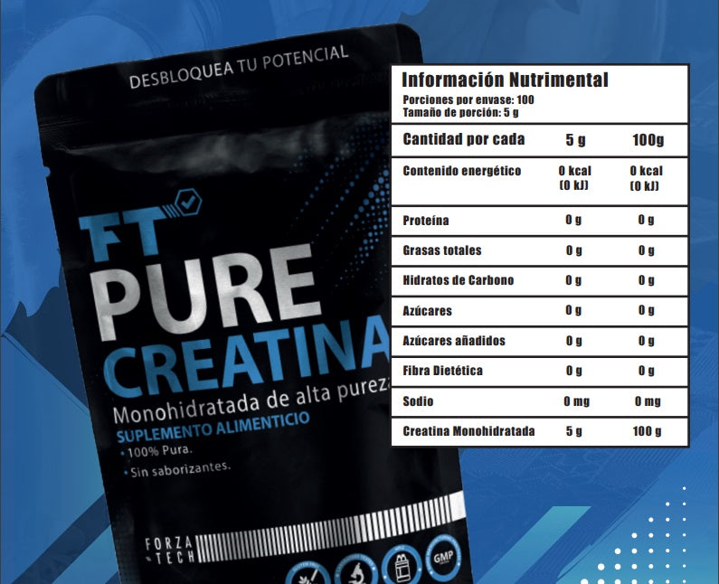 Suplemento Alimenticio FT PURE CREATINA 500g