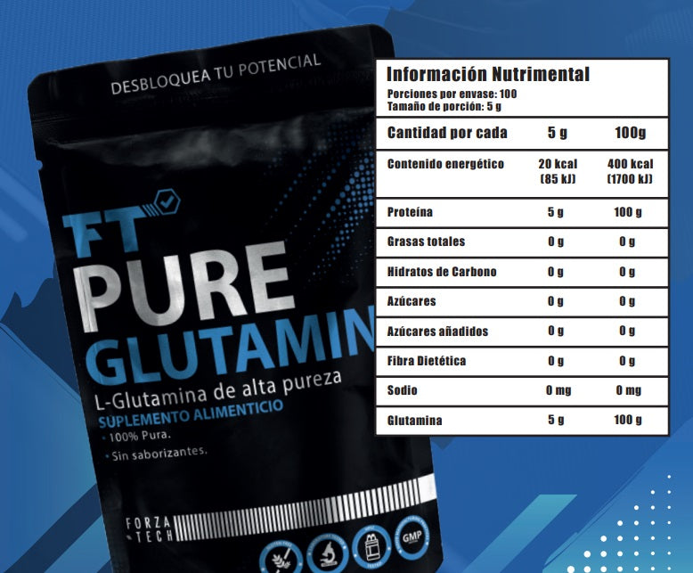 Suplemento Alimenticio FT PURE GLUTAMINA 500g