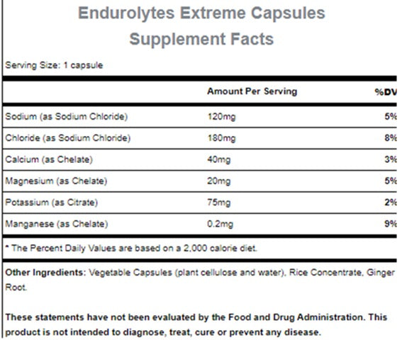 Electrolitos Hammer Endurolytes Extreme (120 cápsulas)