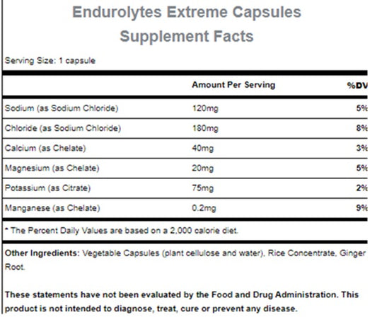 Electrolitos Hammer Endurolytes Extreme (120 cápsulas)