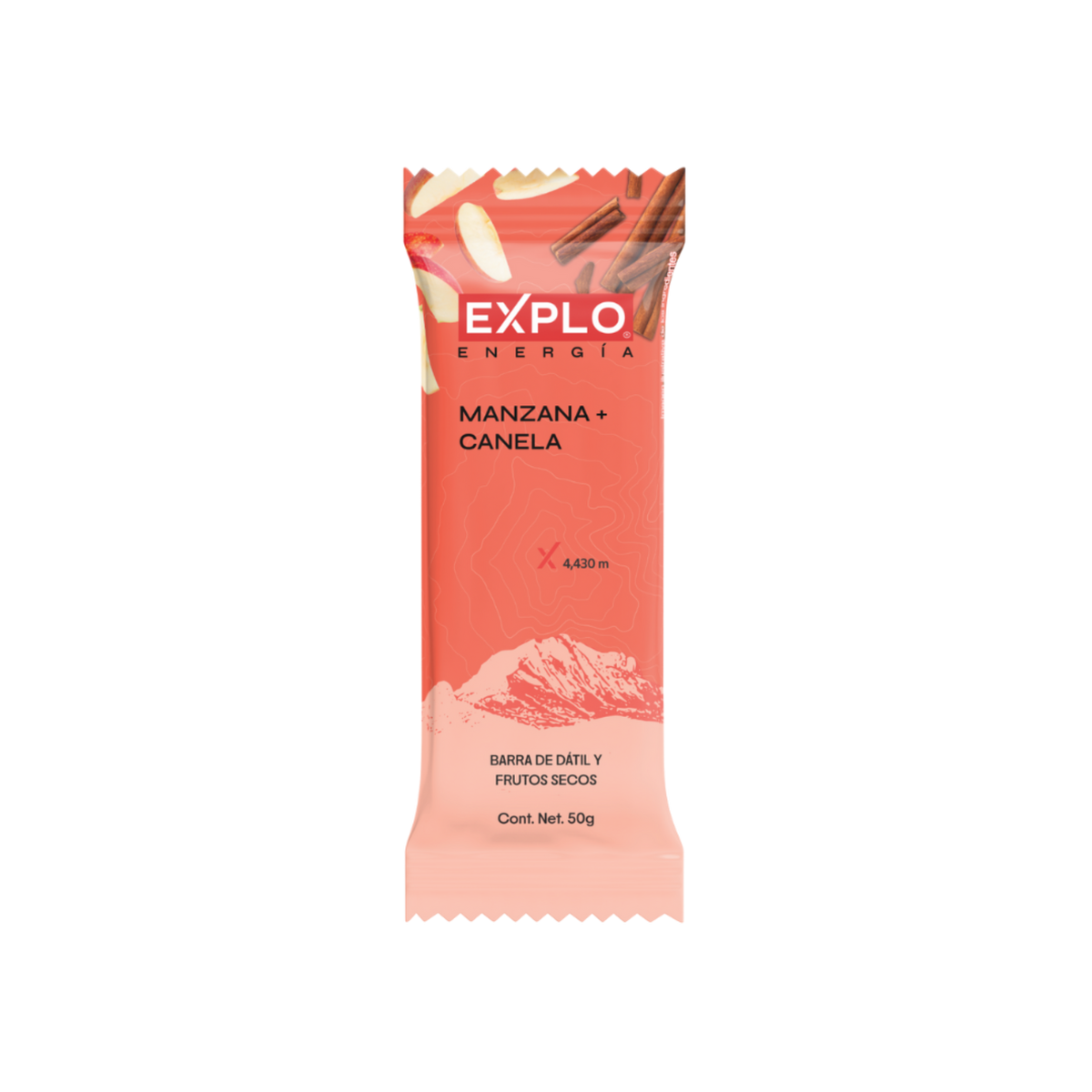 Barra de Energía Explo Manzana Canela 50gr.