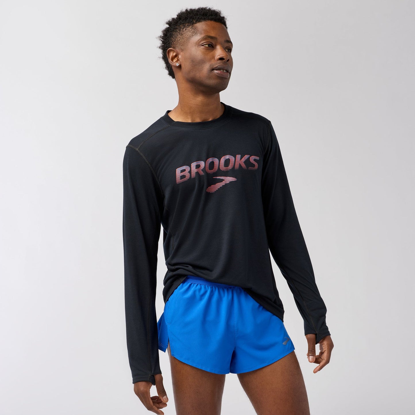 Brooks Running - Camiseta Distance Long Sleeve 3.0 - Black Hombre