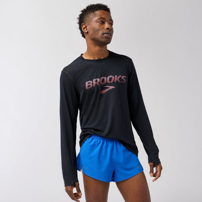 Brooks Running - Camiseta Distance Long Sleeve 3.0 - Black Hombre