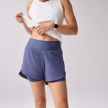 Brooks 2-en-1 Running Shorts | Máxima Cobertura y Cero Rozaduras Mujer