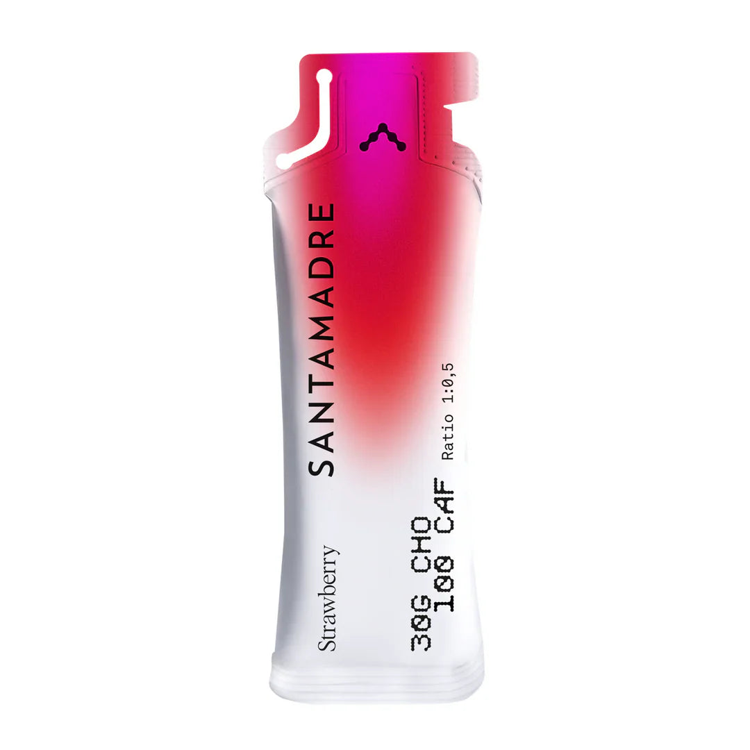 Gel Energético Santa Madre 30Cho 100 Cafeína  Sabor Cola, Fresa o Naranja