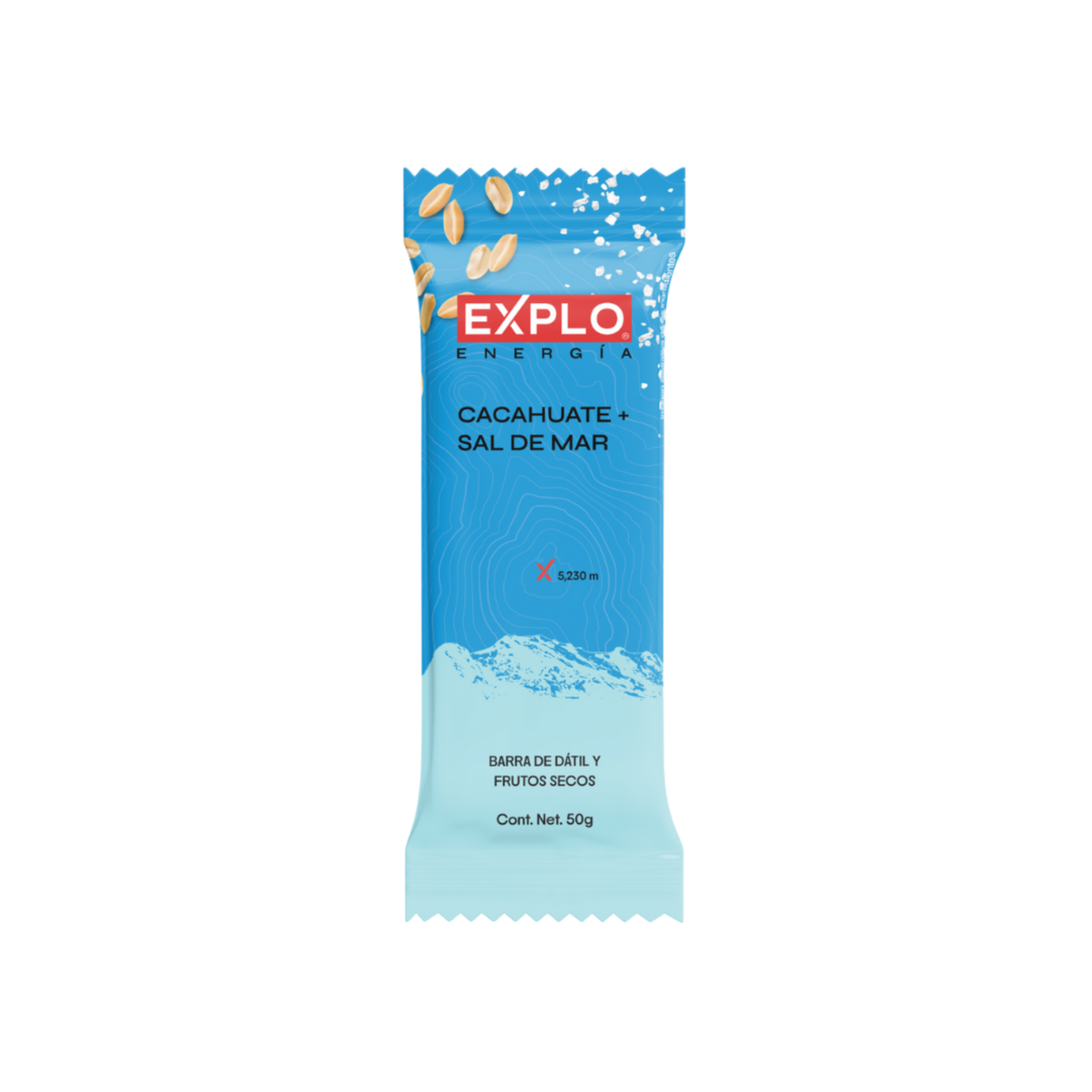 Barra de Energía Explo Cacahuate + Sal de Mar 50g