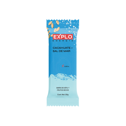 Barra de Energía Explo Cacahuate + Sal de Mar 50g
