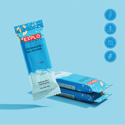 Barra de Energía Explo Cacahuate + Sal de Mar 50g