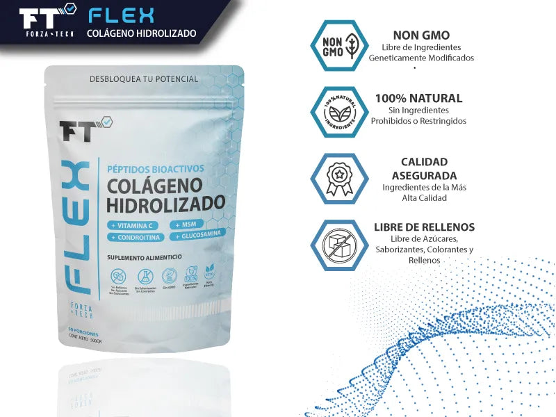 Suplemento Alimenticio FT PURE FLEX Colágeno Hidrolizado