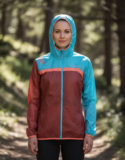 Rompevientos La Sportiva Breeze Jkt Color Moon/Berry Talla M para Mujer