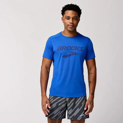Playera de Manga Corta para Correr  Brooks Distance Short Sleeve 3.0