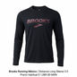 Brooks Running - Camiseta Distance Long Sleeve 3.0 - Black Hombre