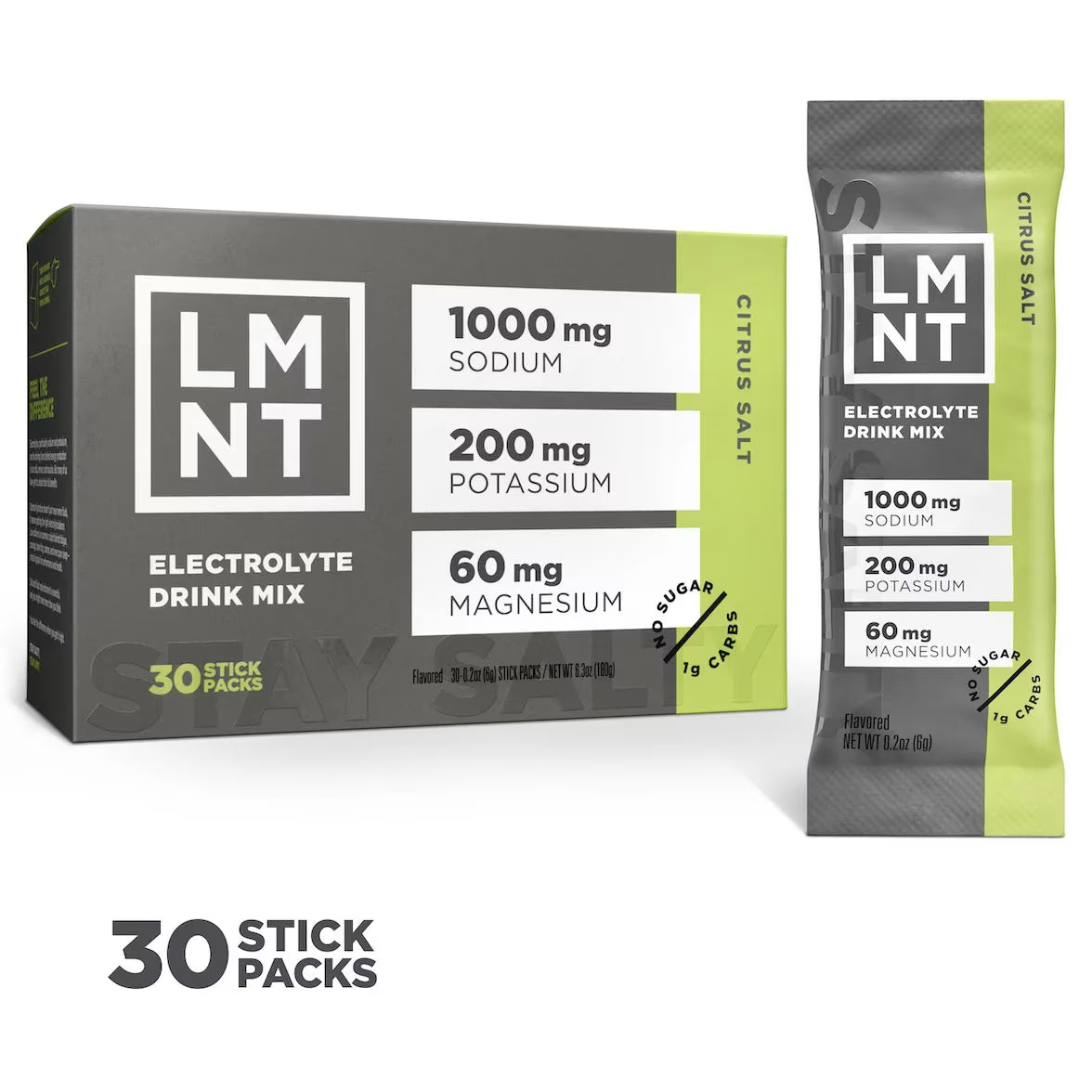 Bebida con Elecrolitos LMNT Electrolyte Drink  Salt - Caja 30 Piezas