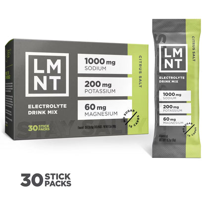 Bebida con Elecrolitos LMNT Electrolyte Drink  Salt - Caja 30 Piezas