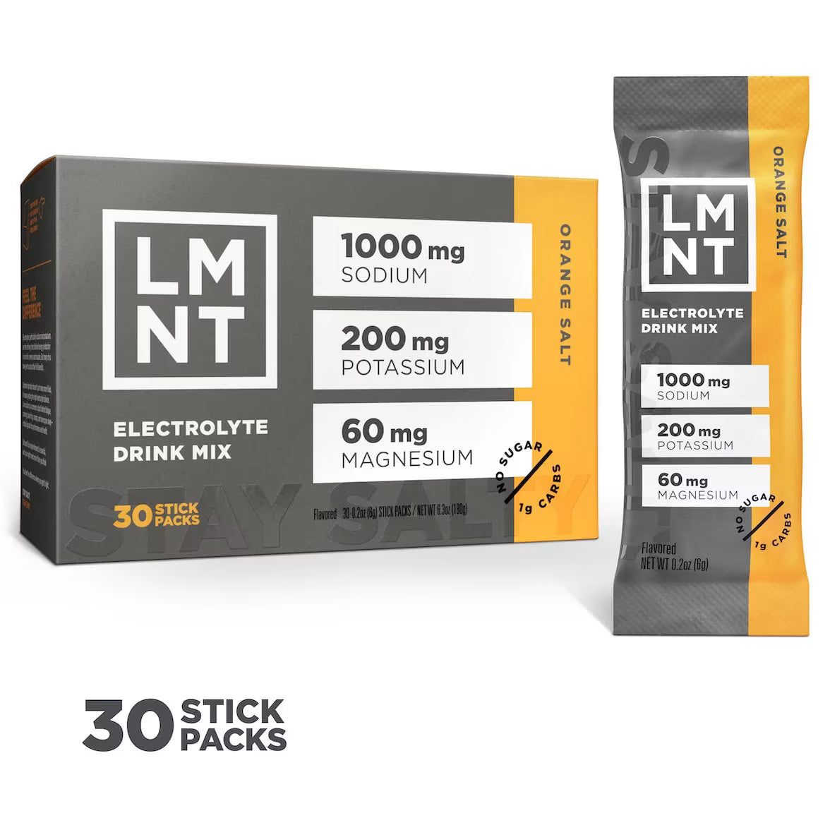 Bebida con Elecrolitos LMNT Electrolyte Drink  Salt - Caja 30 Piezas
