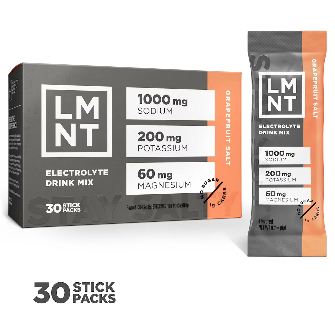 Bebida con Elecrolitos LMNT Electrolyte Drink  Salt - Caja 30 Piezas