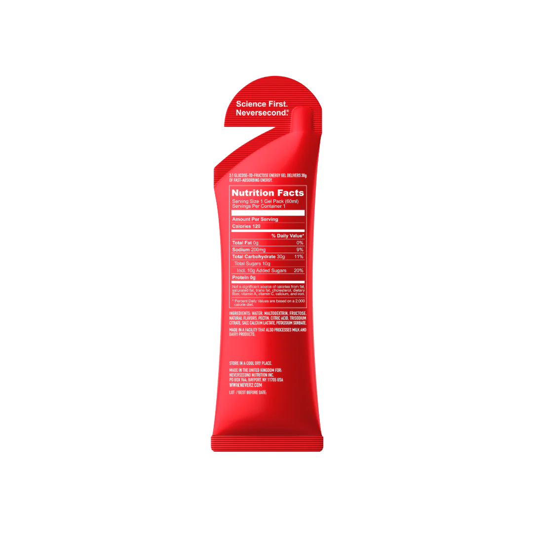 Gel Energético Never Second C30 Sin Cafeína