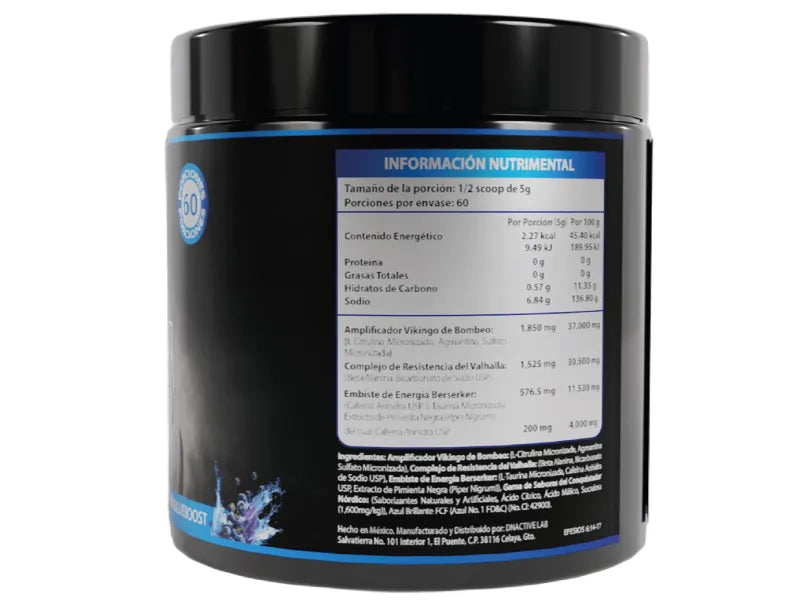 Complemento Pre Entreno FT PURE Viking Sabor BlueBoost 300gr