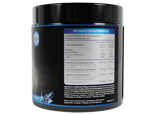 Complemento Pre Entreno FT PURE Viking Sabor BlueBoost 300gr