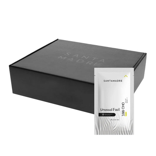 Bebida Energética Santa Madre Unusual Fuel 100 CHO OFF CAF Sabor Limón - Caja de 10 Unidades