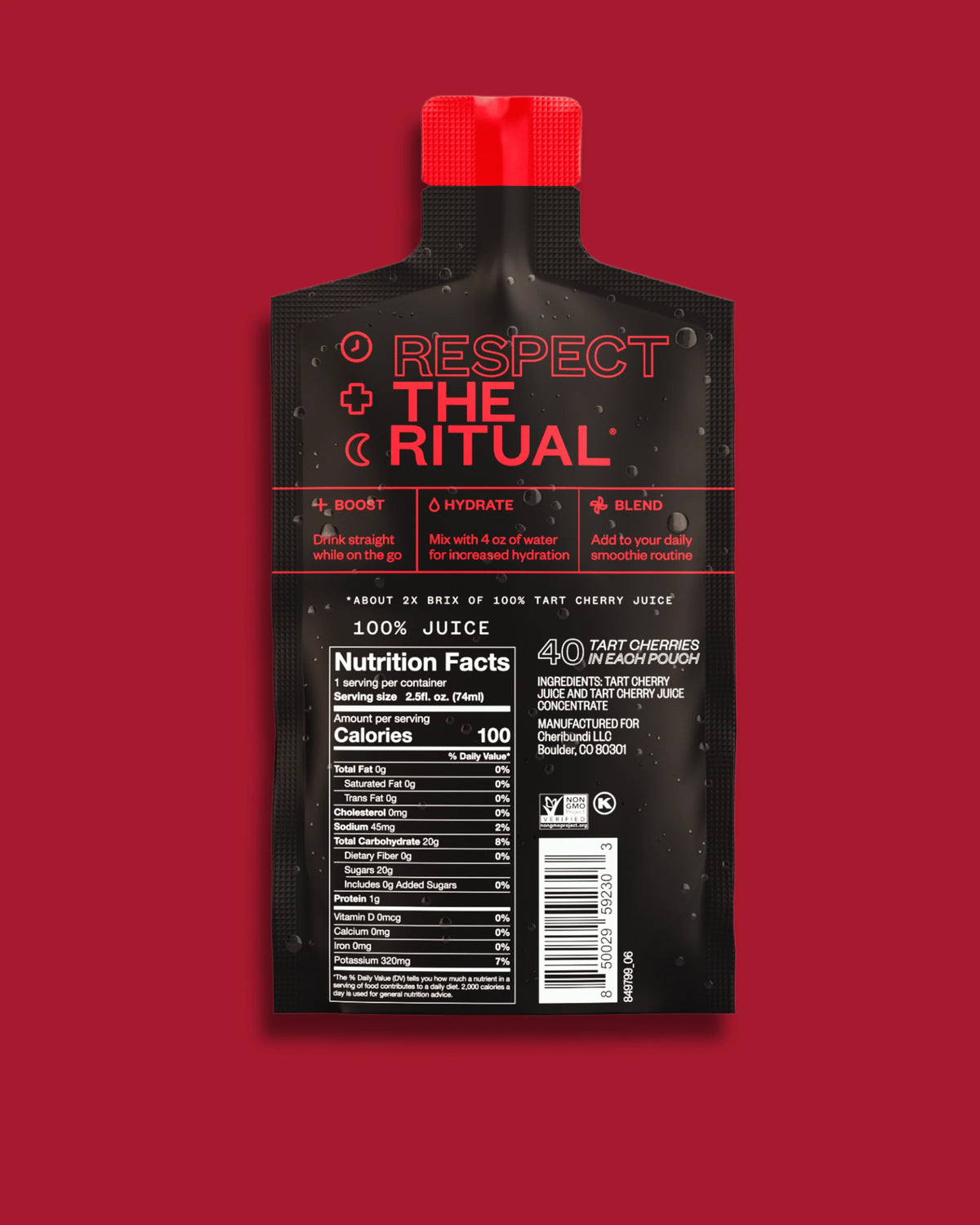 Shot Concentrado de Tart Cherry Cheribundi (Cereza Ácida)