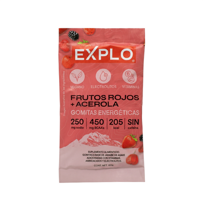 Gomitas Energeticas Explo Sabor Frutos Rojos+Acerola