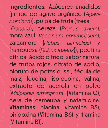 Gomitas Energeticas Explo Sabor Frutos Rojos+Acerola