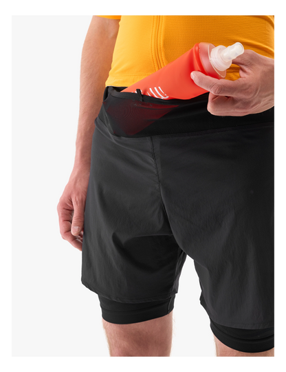 Compressport Trail Racing 2-In-1 Short - Black Hombre