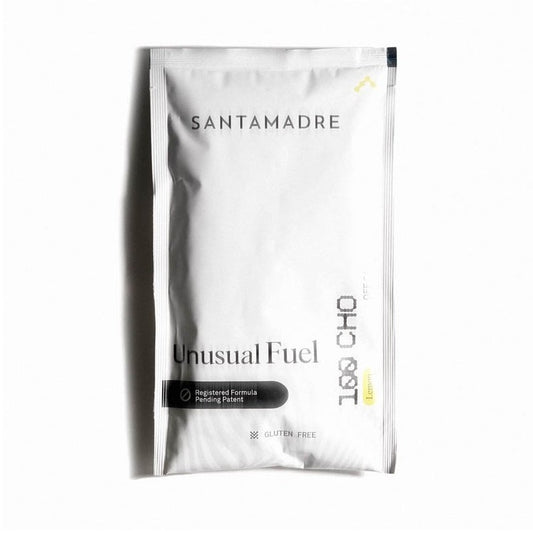 Bebida Energética Santa Madre Unusual Fuel 100 CHO OFF CAF Sabor Limón - Caja de 10 Unidades