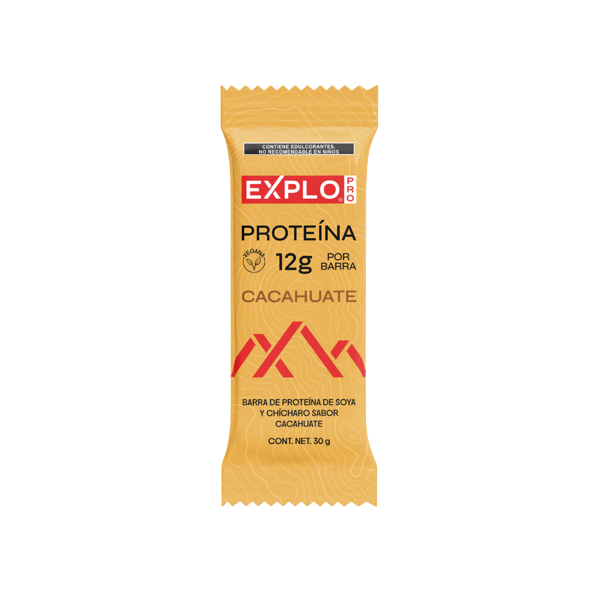 Barra de Proteína Explo Nutrición Para Atletas Sabor Cacahuate 12g